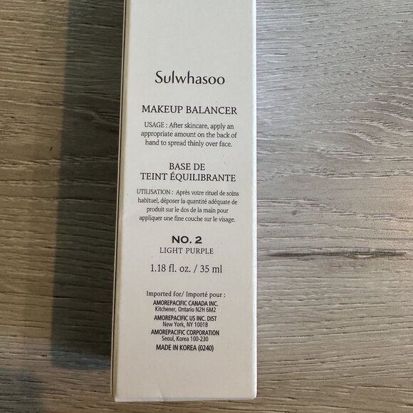 NIB Sulwhasoo Make up Balancer Primer No 2 Light Purple 35 ml - Picture 3 of 6